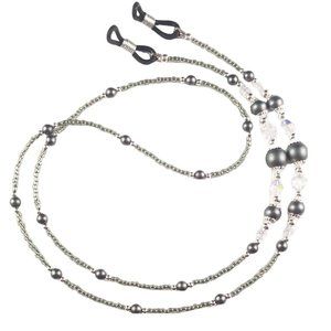 Classic Dark Gray Beaded Eyeglass/Sunglass Holder